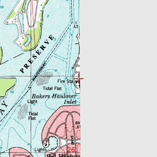 Topographic Map of Miami - Dade County Fire Rescue Station 21, FL
