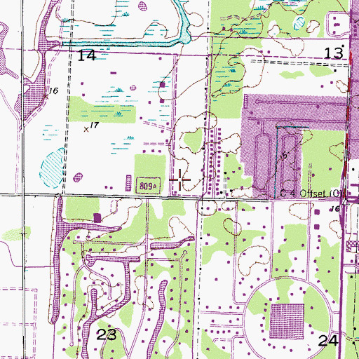 Topographic Map of Palm Beach Gardens Fire - Rescue Station 3, FL