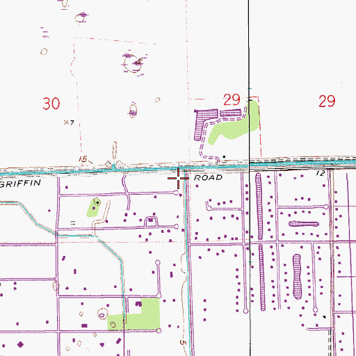 Topographic Map of Southwest Ranches Volunteer Fire Rescue, FL