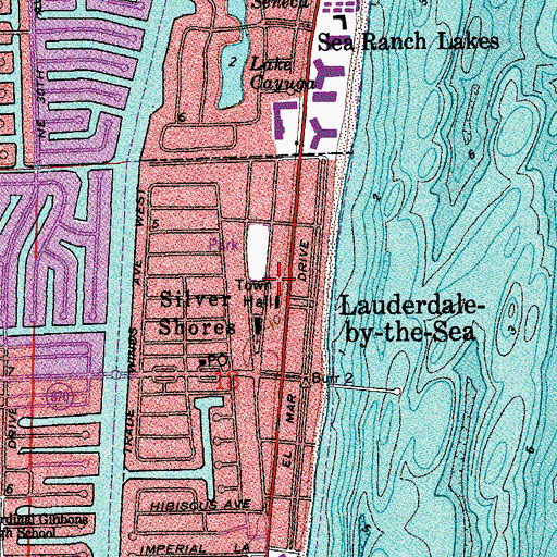 Topographic Map of Broward County Sheriffs Office Department of Fire Rescue and Emergency Services Station 12, FL
