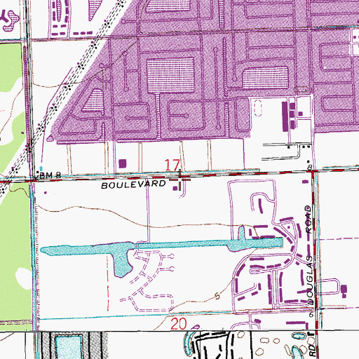 Topographic Map of Pembroke Pines Fire and Rescue Station 69, FL