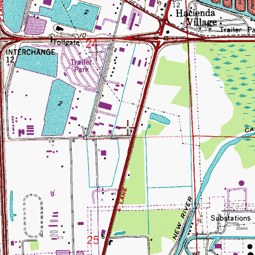 Topographic Map of Davie Fire Rescue Station 104, FL