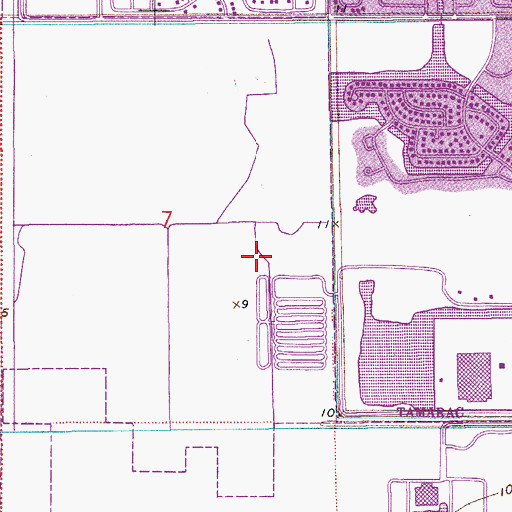 Topographic Map of Tamarac Fire and Rescue Station 15, FL