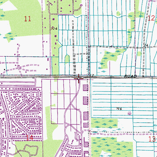 Topographic Map of Coral Springs Fire Department Station 43, FL