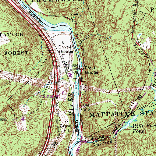 Topographic Map of A J Oster Company Heliport, CT