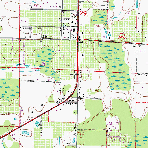 Topographic Map of Parrish Fire District, FL