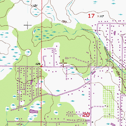 Topographic Map of Polk County Fire Department Station 20 Medulla Ii, FL