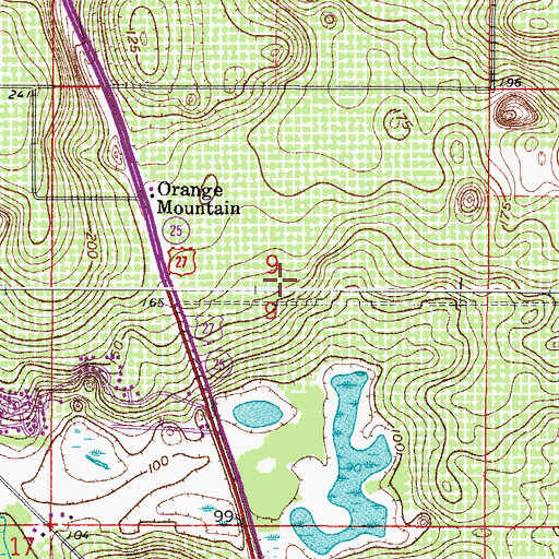 Topographic Map of Clermont Fire Department, FL