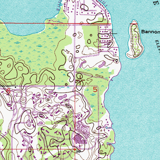 Topographic Map of Grenelefe Volunteer Fire Department, FL