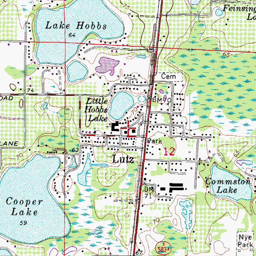 Topographic Map of Hillsborough County Fire and Rescue Station 24, FL