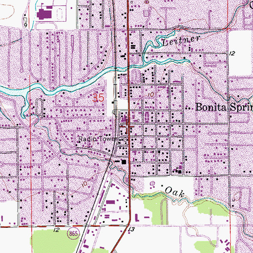 Topographic Map of Bonita Springs Fire Control and Rescue District Station 1, FL