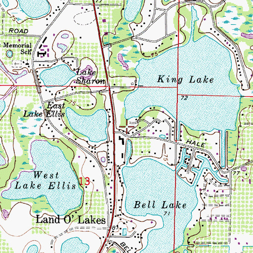 Topographic Map of Pasco County Fire Rescue Station 28, FL