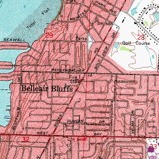 Topographic Map of Largo Fire Department Station 43, FL