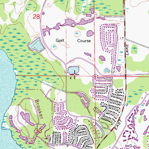 Topographic Map of East Lake Fire Tarpon Special Fire Control District Station 57, FL