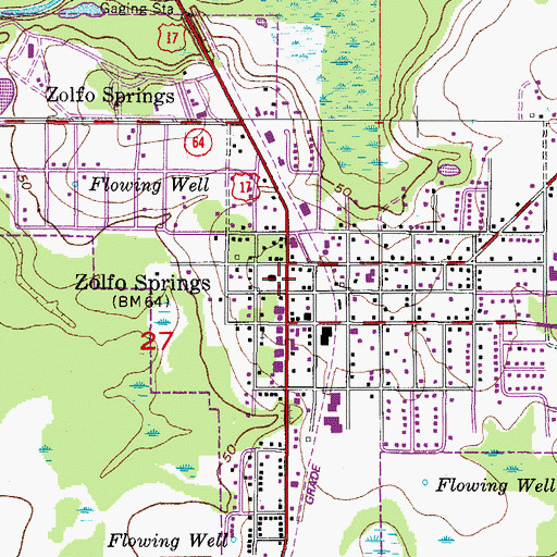 Topographic Map of Hardee County Fire Rescue Department Station 2, FL