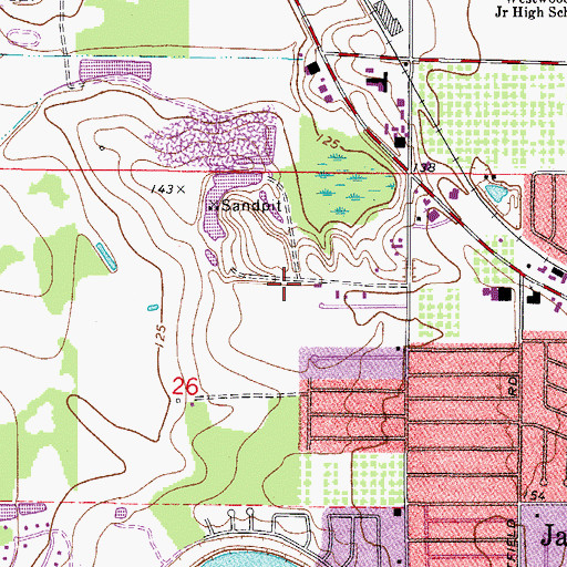 Topographic Map of Polk County Fire Department Station 15 Jan Phyl, FL