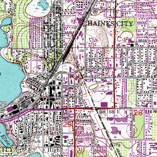 Topographic Map of Haines City Fire and Rescue, FL
