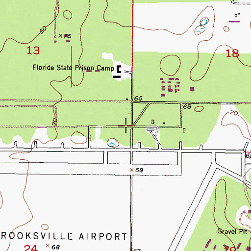 Topographic Map of Civil Air Patrol - Hernando County, FL