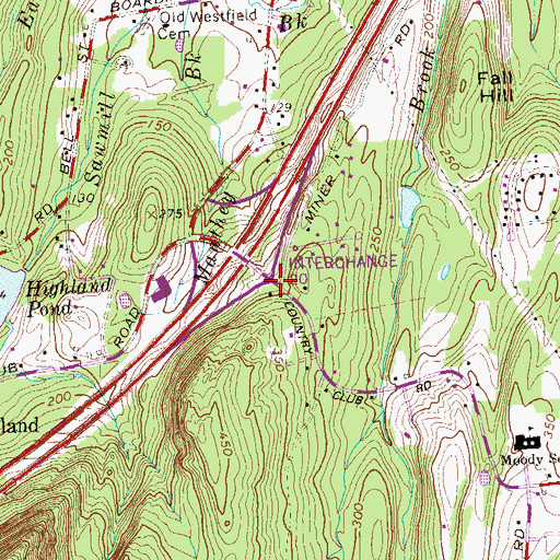 Topographic Map of Interchange Twenty, CT