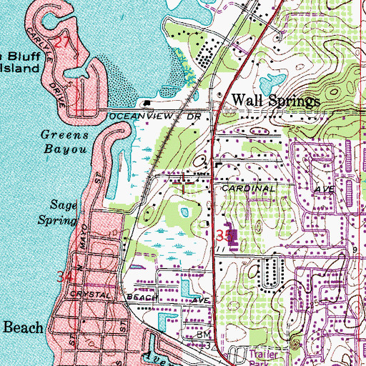 Topographic Map of Palm Harbor Fire and Rescue Station 68, FL