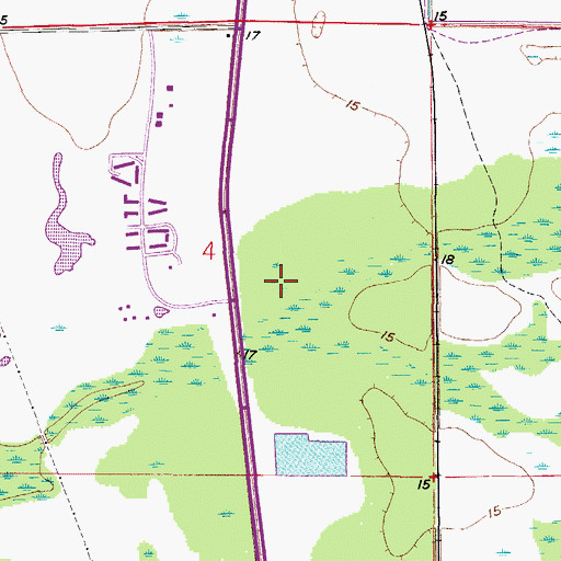 Topographic Map of Estero Fire Rescue Station 2 Coconut Point Station, FL