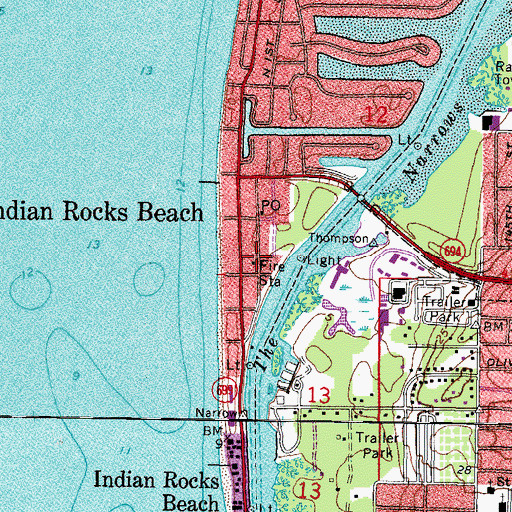 Topographic Map of Pinellas Suncoast Fire and Rescue Station 27, FL