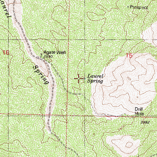 Topographic Map of Laurel Spring, AZ