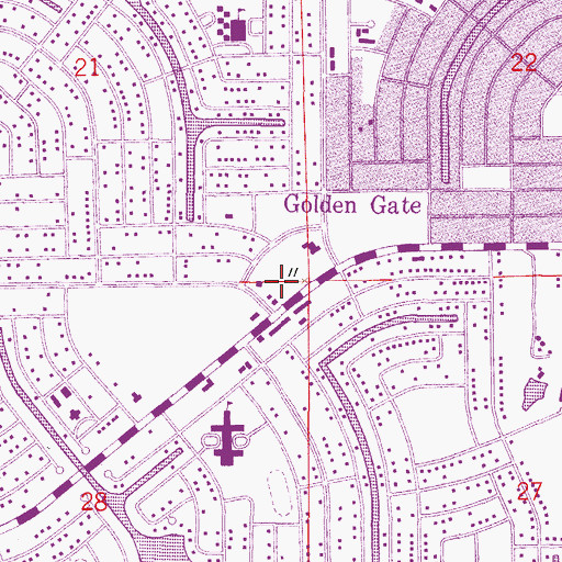 Topographic Map of Golden Gate Fire Control and Rescue District Station 70, FL