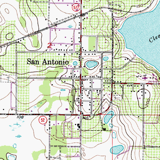 Topographic Map of Pasco County Fire Rescue Station 27, FL