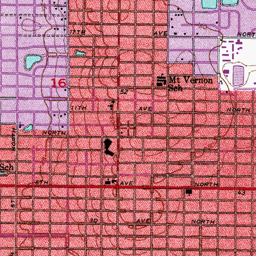 Topographic Map of Saint Petersburg Fire and Rescue Station 6 Central Oak Park, FL
