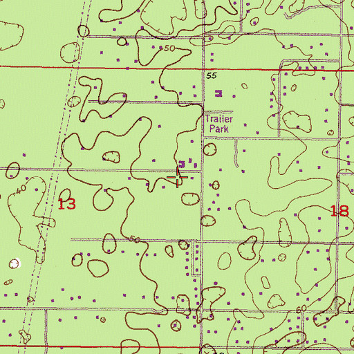 Topographic Map of Pasco County Fire Rescue Station 20, FL