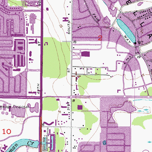 Topographic Map of Saint Petersburg Fire Rescue Station 11, FL