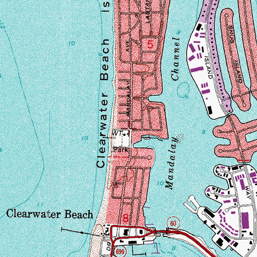 Topographic Map of Clearwater Fire and Rescue Station 46, FL