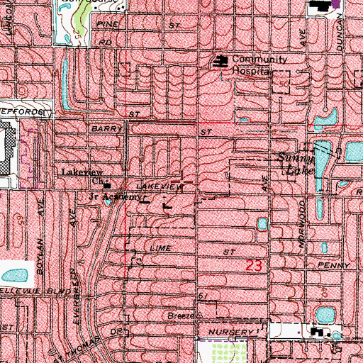 Topographic Map of Clearwater Fire and Rescue Station 47, FL