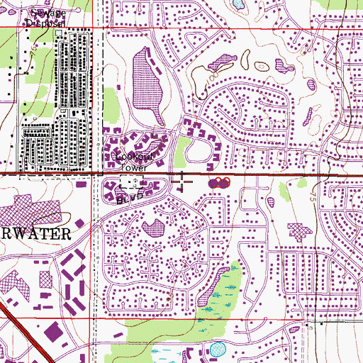 Topographic Map of Clearwater Fire and Rescue Station 50, FL