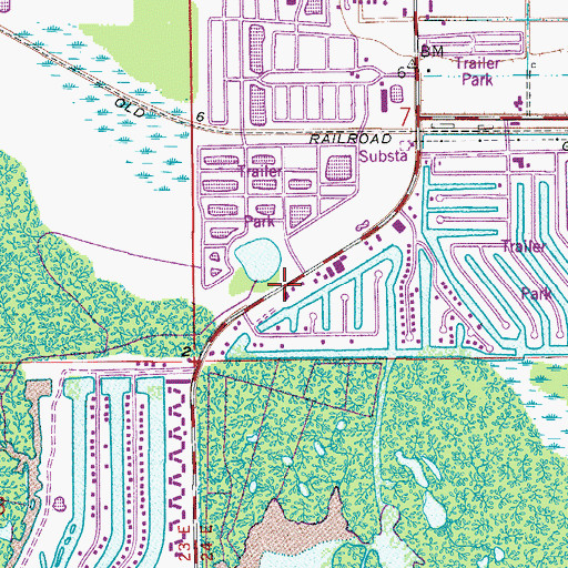 Topographic Map of Fort Myers Beach Fire Department Control District Station 32, FL