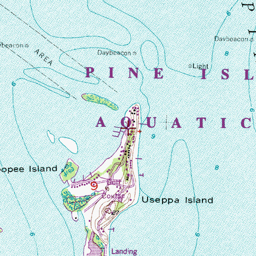 Topographic Map of Useppa Island Volunteer Fire Company, FL