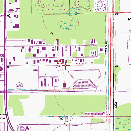 Topographic Map of South Trail Fire and Rescue Station 63, FL