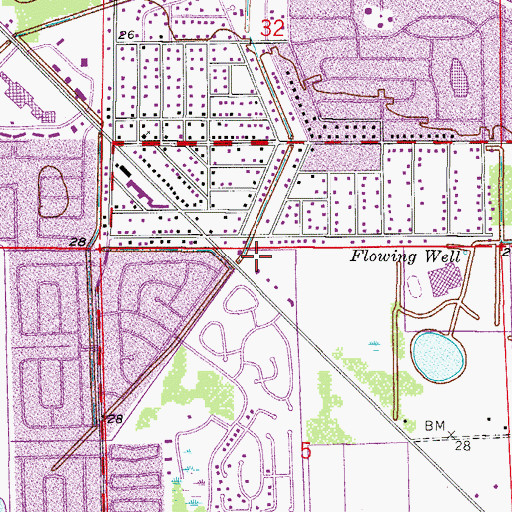 Topographic Map of Lehigh Acres Fire Department Control and Rescue District Station 102, FL