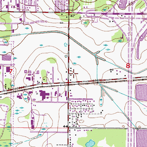 Topographic Map of Hillsborough County Fire Rescue Station 9 Sabal Park, FL
