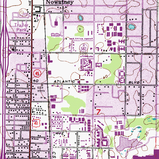 Topographic Map of Hillsborough County Fire Rescue Station 14 North Hillsborough, FL