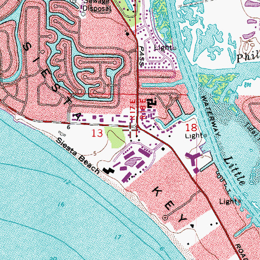 Topographic Map of Sarasota County Fire Department Station 13, FL
