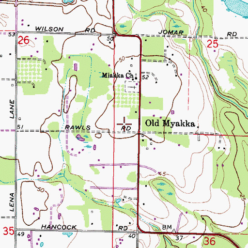 Topographic Map of Sarasota County Fire Department Station 19, FL
