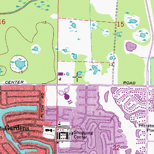 Topographic Map of Sarasota County Fire Department Station 21, FL