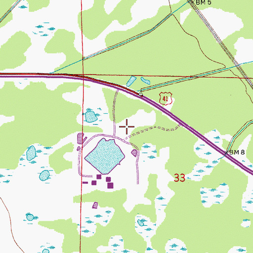 Topographic Map of Sarasota County Fire Department Station 26, FL