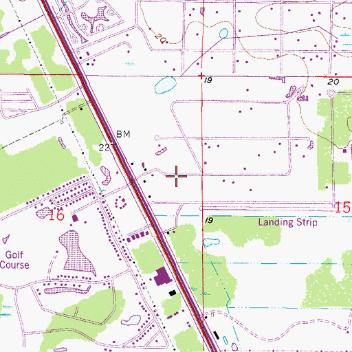Topographic Map of North Fort Myers Fire Control District Station 1, FL