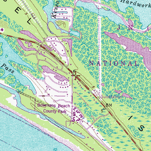 Topographic Map of Sanibel Fire and Rescue District Station 2, FL