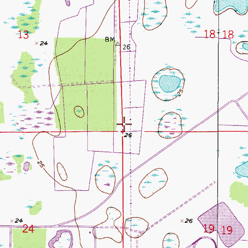 Topographic Map of South Trail Fire and Rescue Station 64, FL