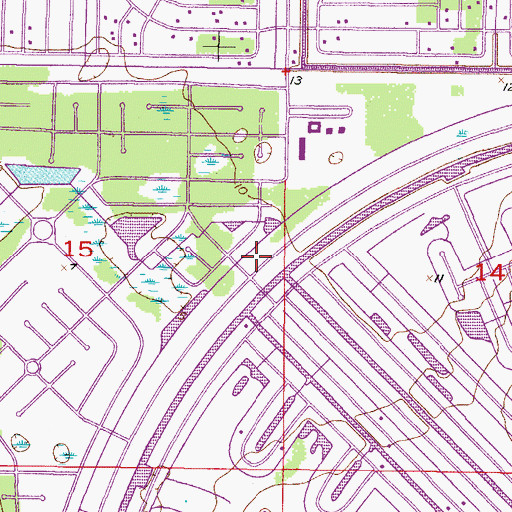 Topographic Map of Englewood Area Fire Department Control District Station 74, FL
