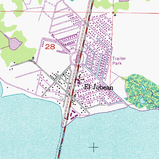 Topographic Map of Charlotte County Fire and Emergency Medical Services Station 3, FL